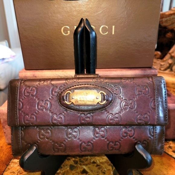 Gucci Handbags - Gucci leather long wallet